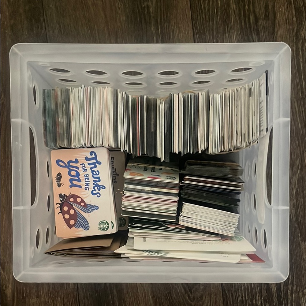 Collection of Assorted Cards Starbucks gift cards